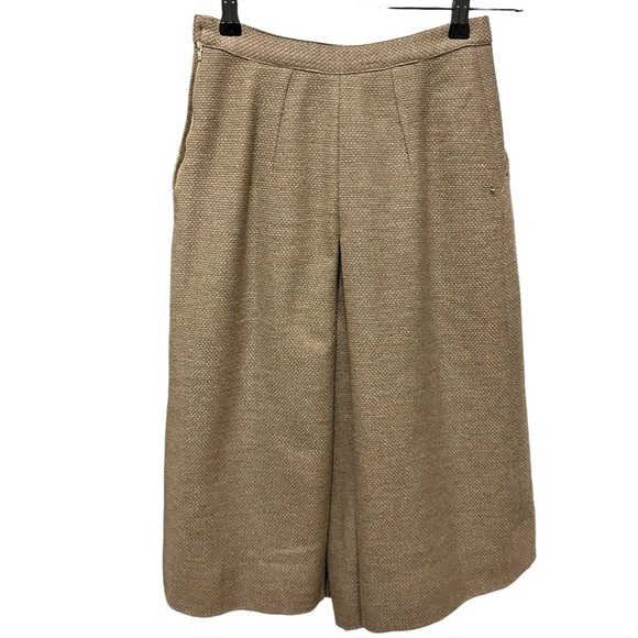 Vintage Brown Wool Blend High Waist Crop Culotte Size 6 - Picture 13 of 15